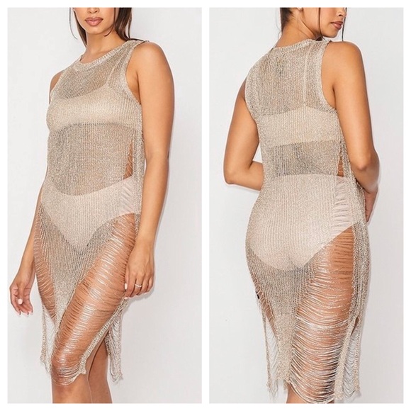 Flip A Coin Sheer Dress - Picture 3 of 4